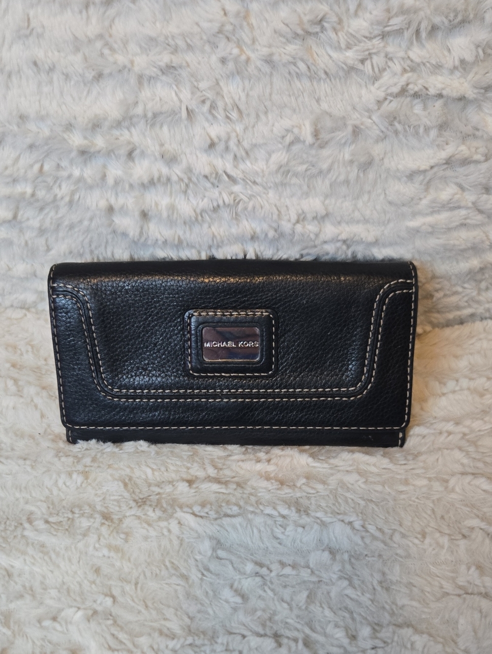 Michael Kors Black Leather Continental Wallet
